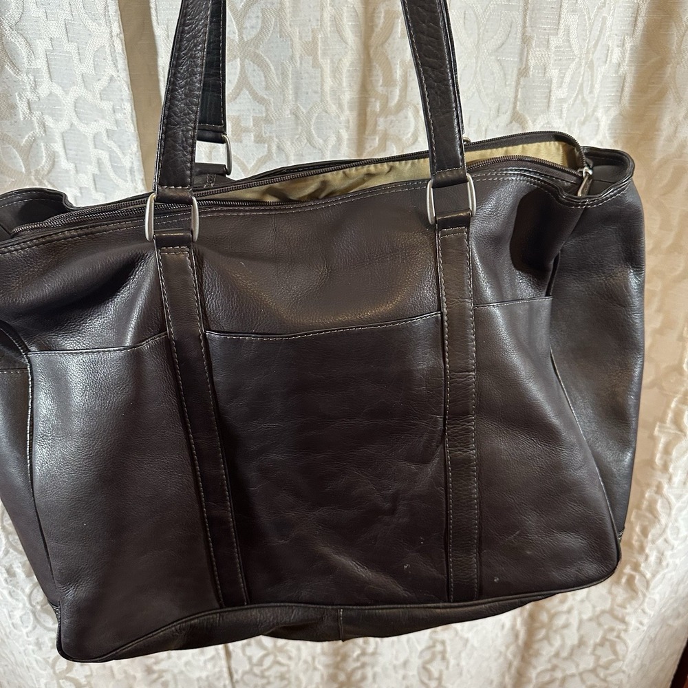 Relic Purse Large Black Vegan Leather Tote 14x11x4 Clean with Charm